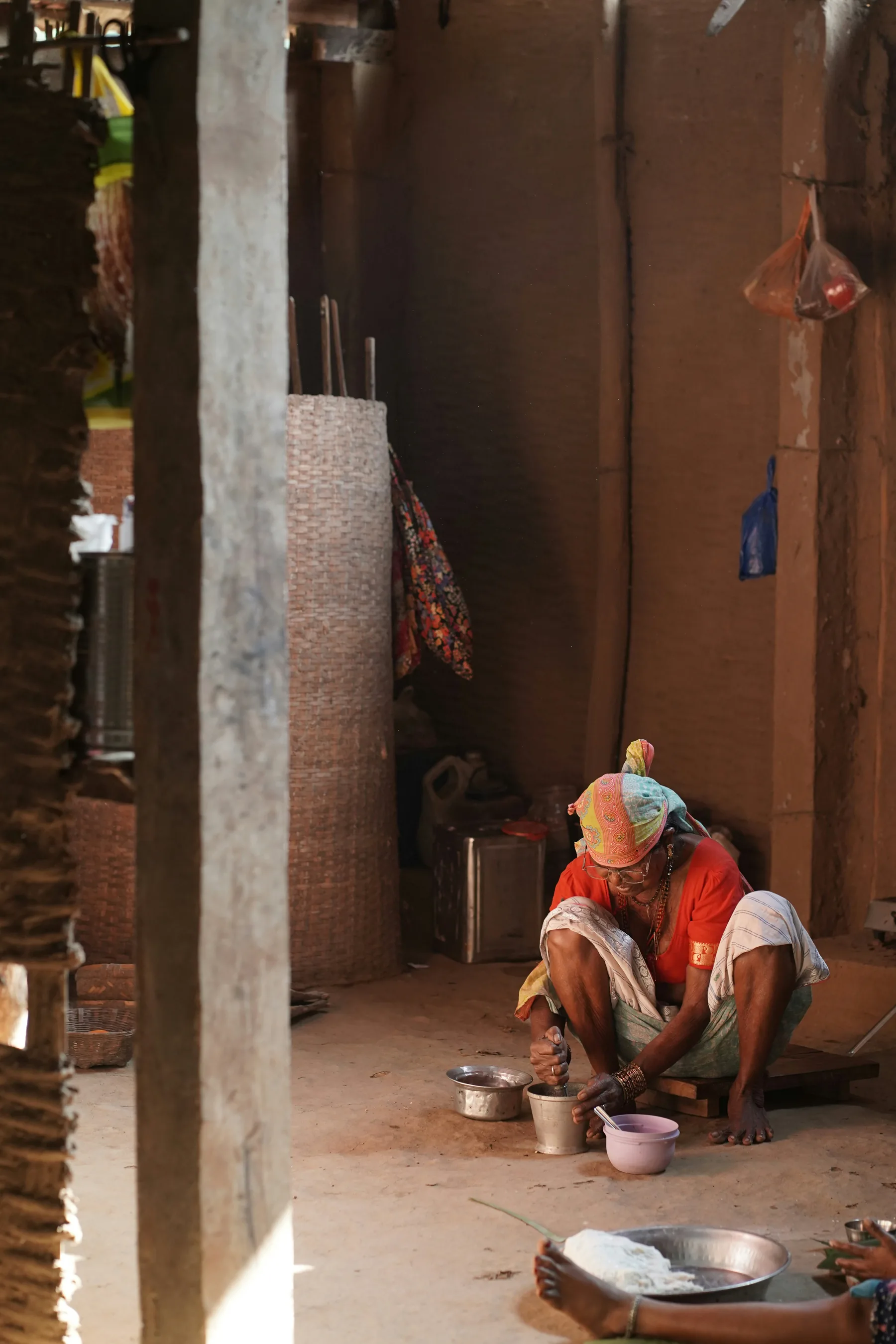 Elderly woman in a rural home