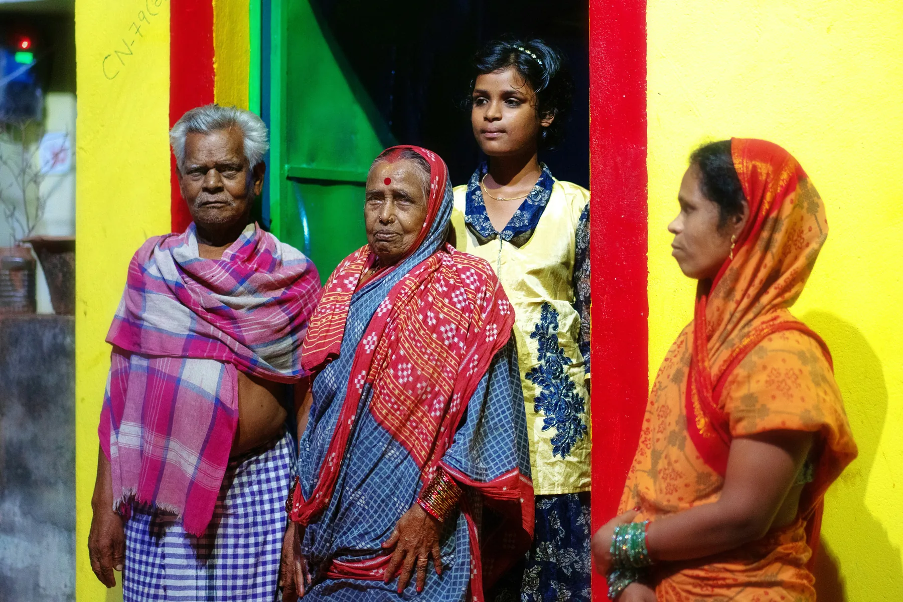 Multi-generational rural Indian family
