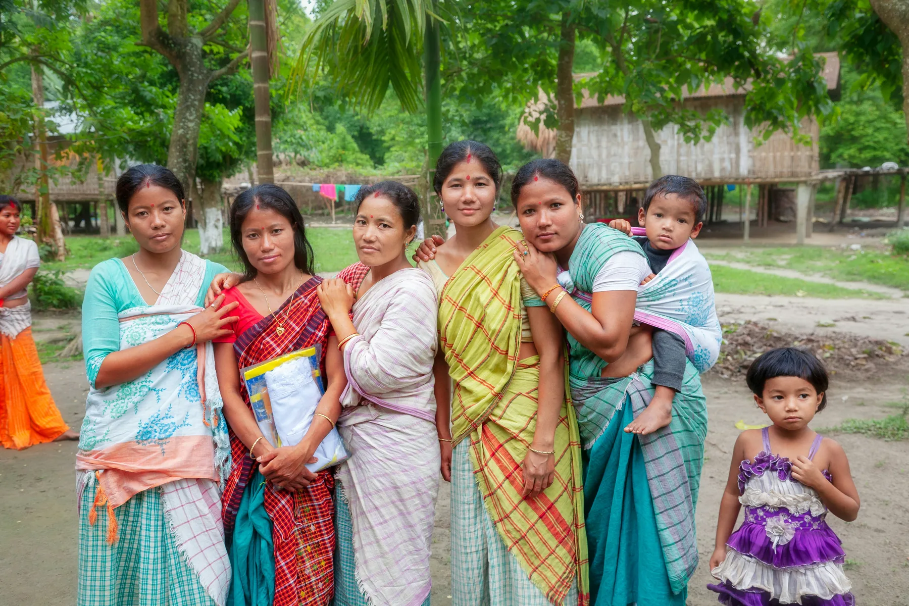 Women and children in a rural Indian community