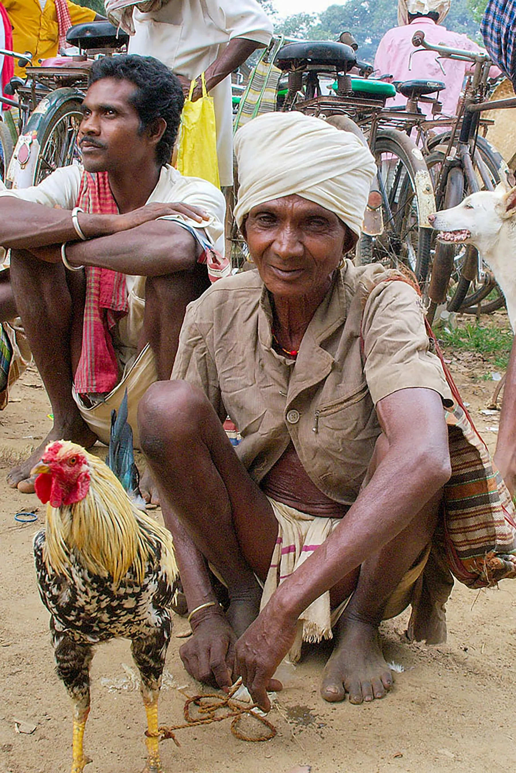 Older person in a rural Indian market